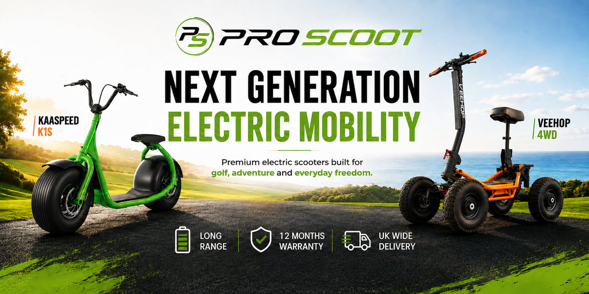 Pro Scoot KAASPEED K1S and VEEHOP 4WD electric scooters side by side