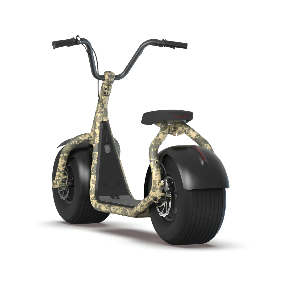 Camouflage KAASPEED K1S electric scooter, front three-quarter view