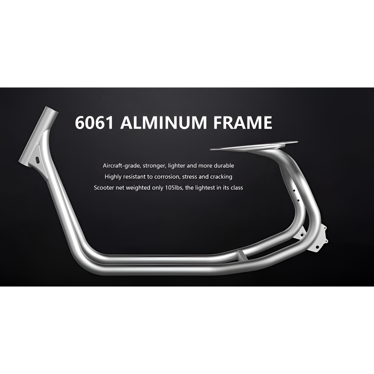 KAASPEED K1S electric scooter 6061 aluminum frame feature diagram