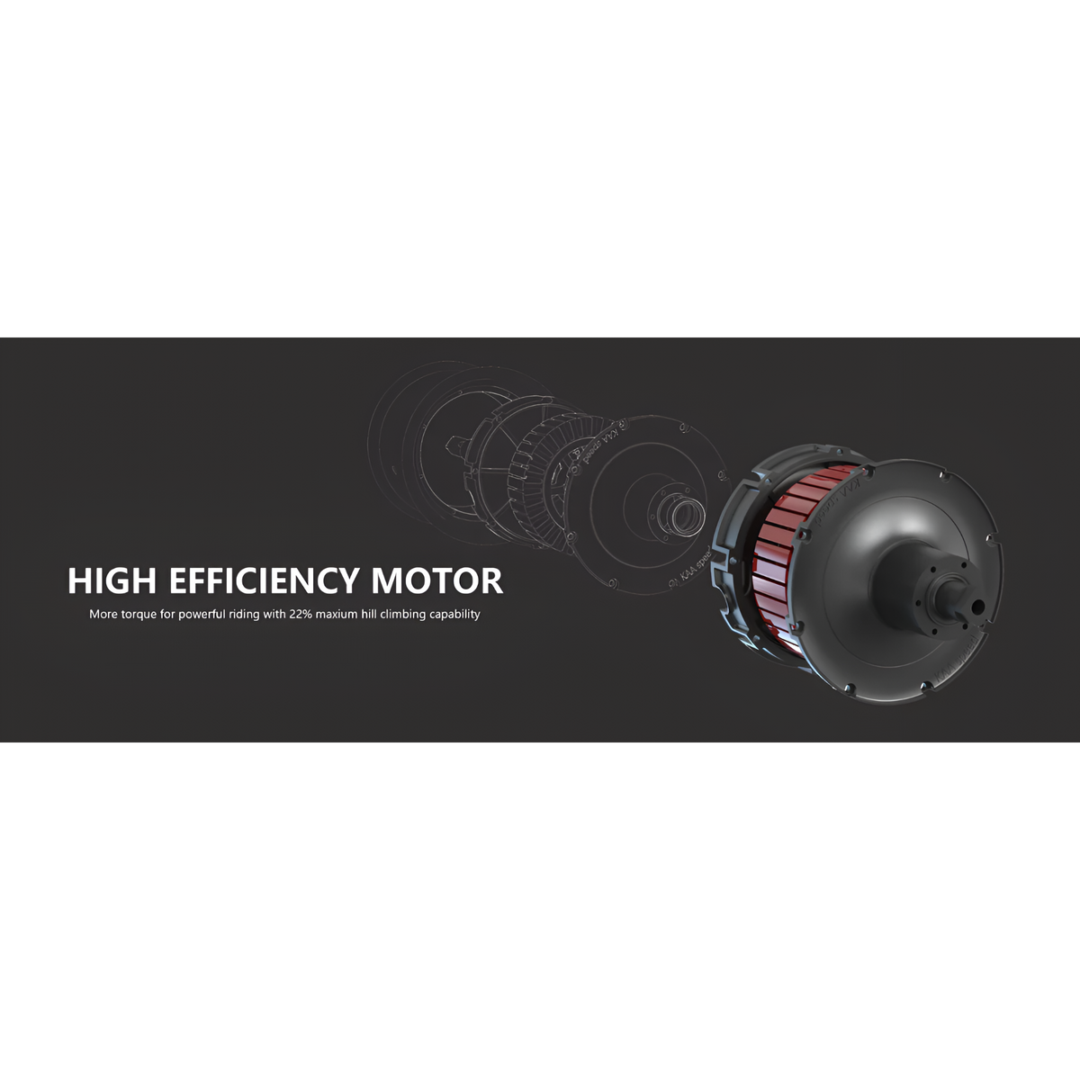 KAASPEED K1S electric scooter high efficiency motor feature diagram