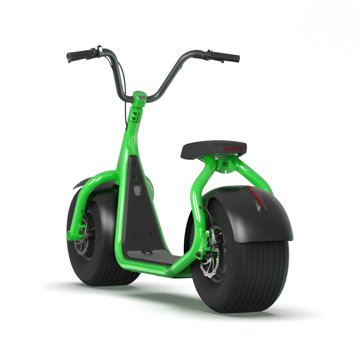 Neon green KAASPEED K1S electric scooter, front three-quarter view