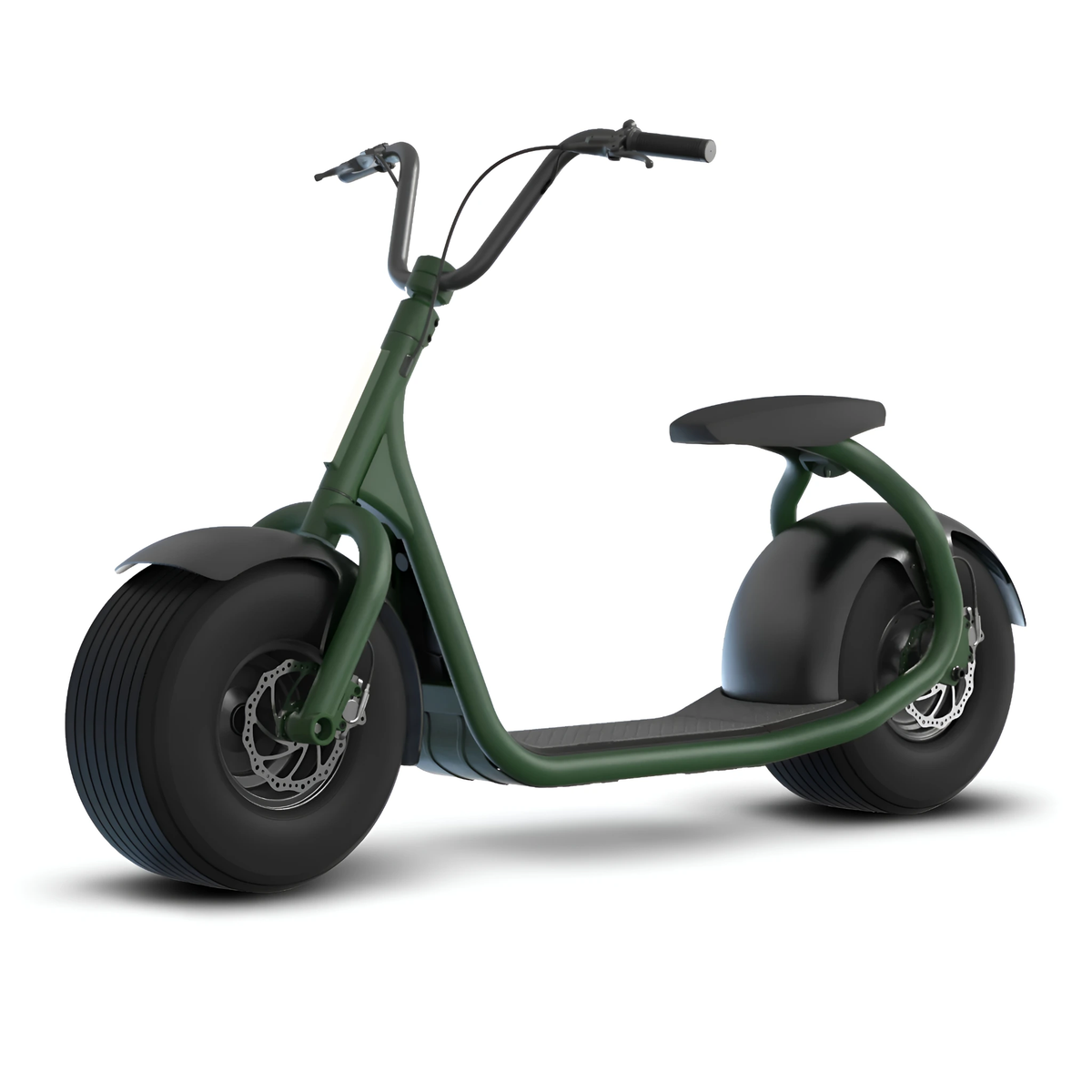 Green KAASPEED K1S electric scooter, side profile view