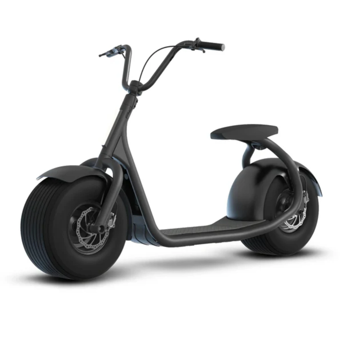 Matte Black KAASPEED K1S electric scooter, side profile view