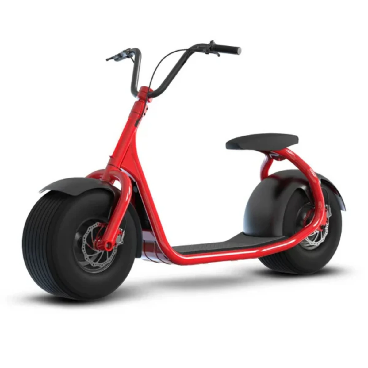 Red KAASPEED K1S electric scooter, side profile view