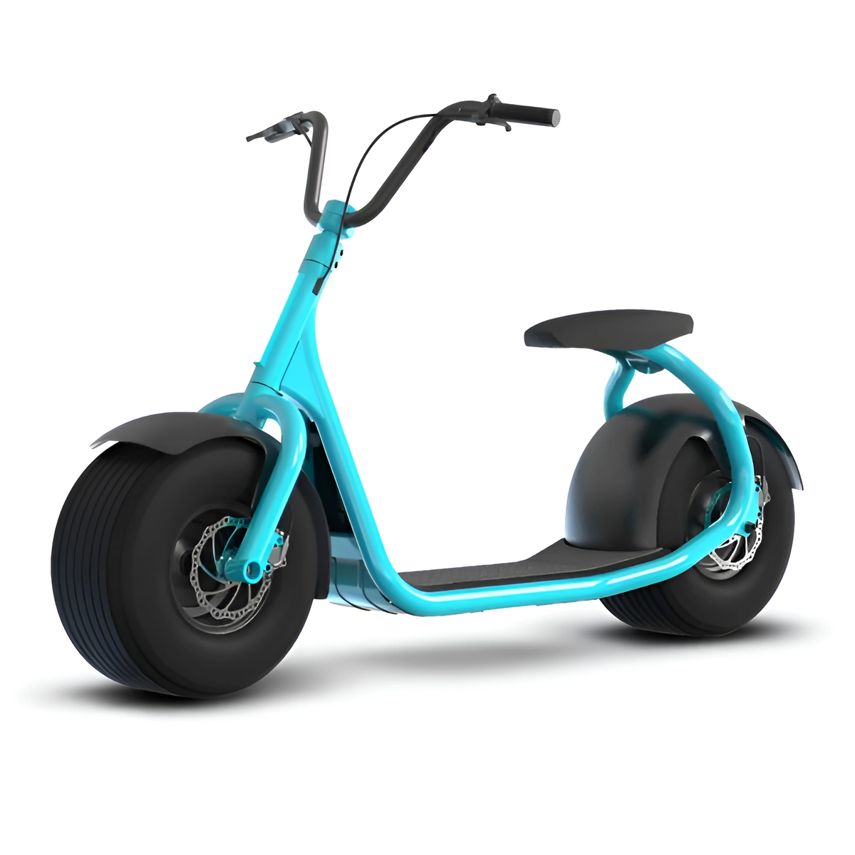 Turquoise KAASPEED K1S electric scooter, side profile view