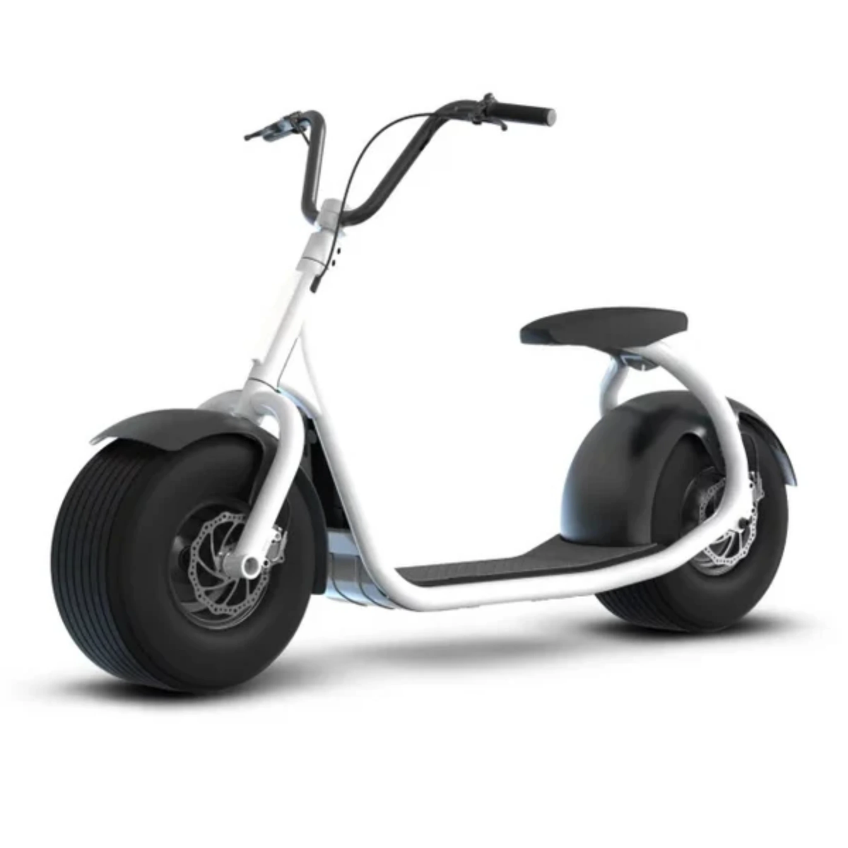 White KAASPEED K1S electric scooter, side profile view