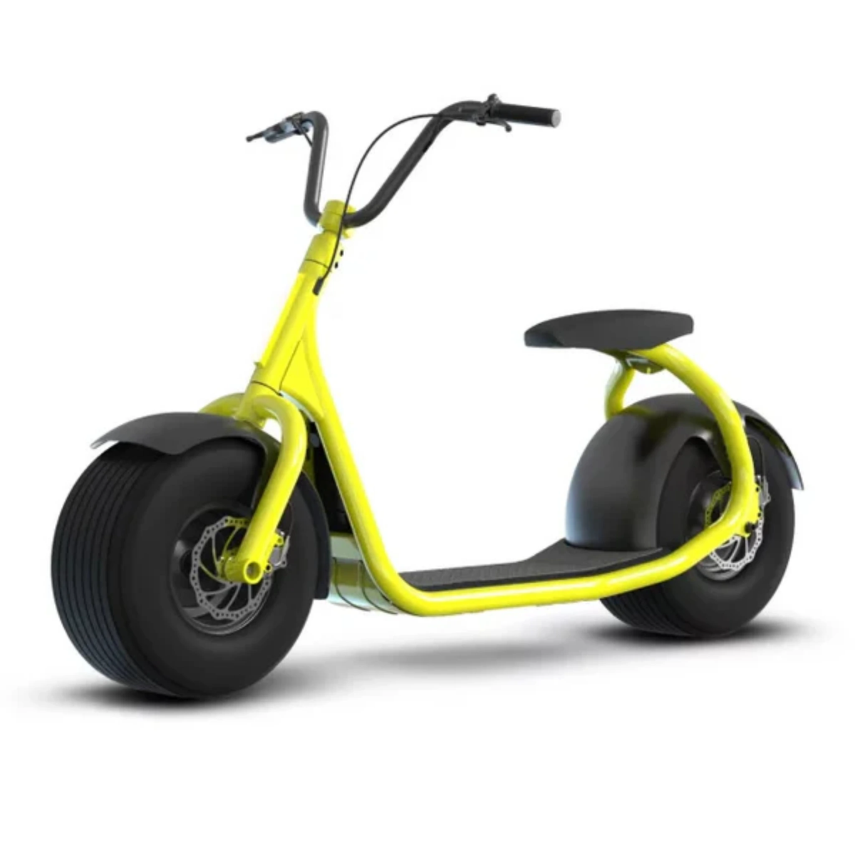 Yellow KAASPEED K1S electric scooter, side profile view