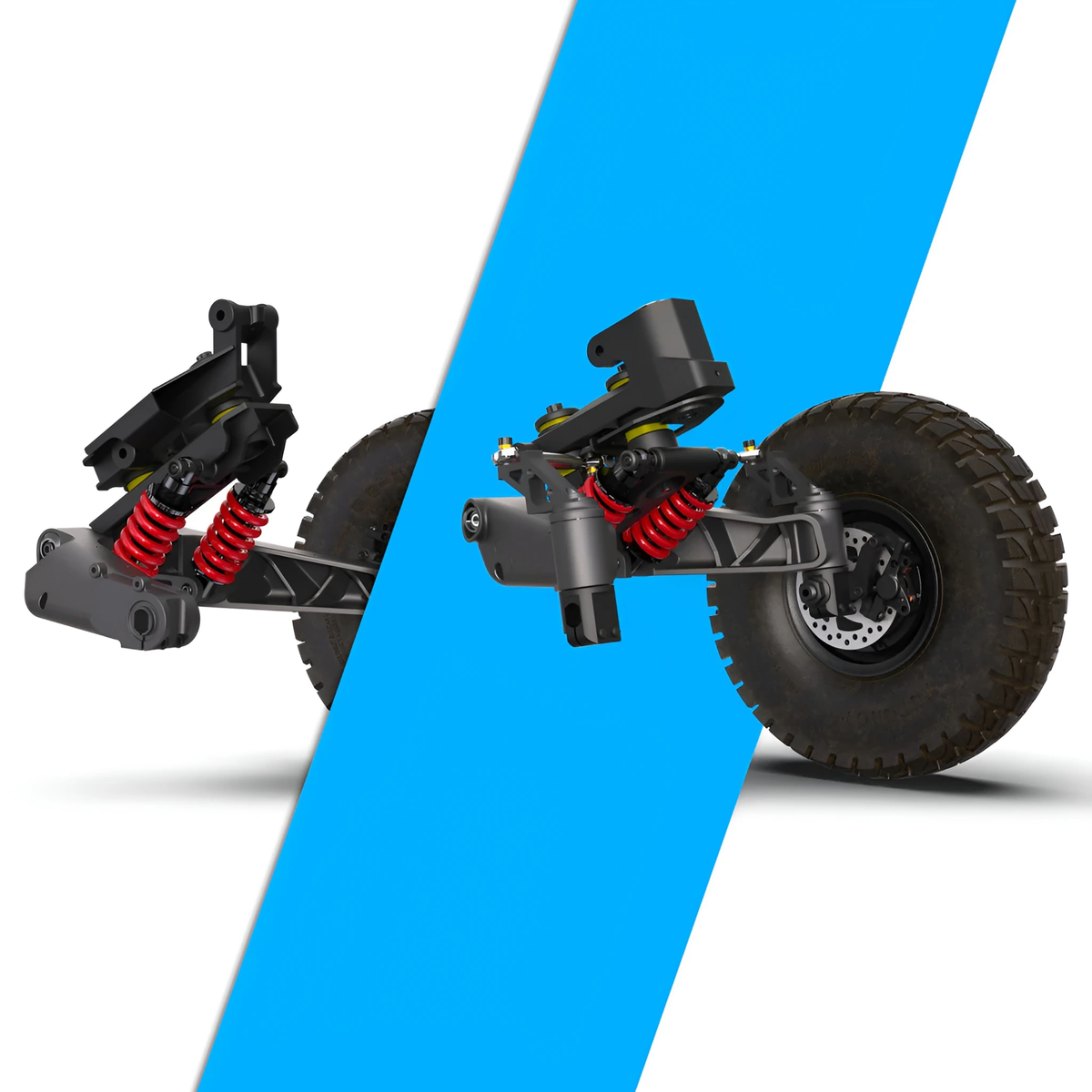 EEHOP 2WD/4WD electric scooter front and rear suspension assembly diagram"